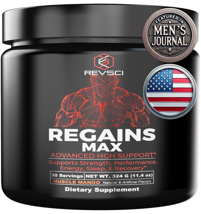 REGAINS MAX - Polvo natural del suplemento de apoyo de la hormona de crecimiento humano HGH