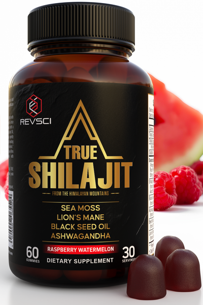 Himalayan Natural Shilajit Gummies for Men – Made in USA, True Gold Pure Himalayan Shilajit for Men Gummies, Energy & Focus Support with Ashwagandha & Sea Moss, Vegan, 60 Count