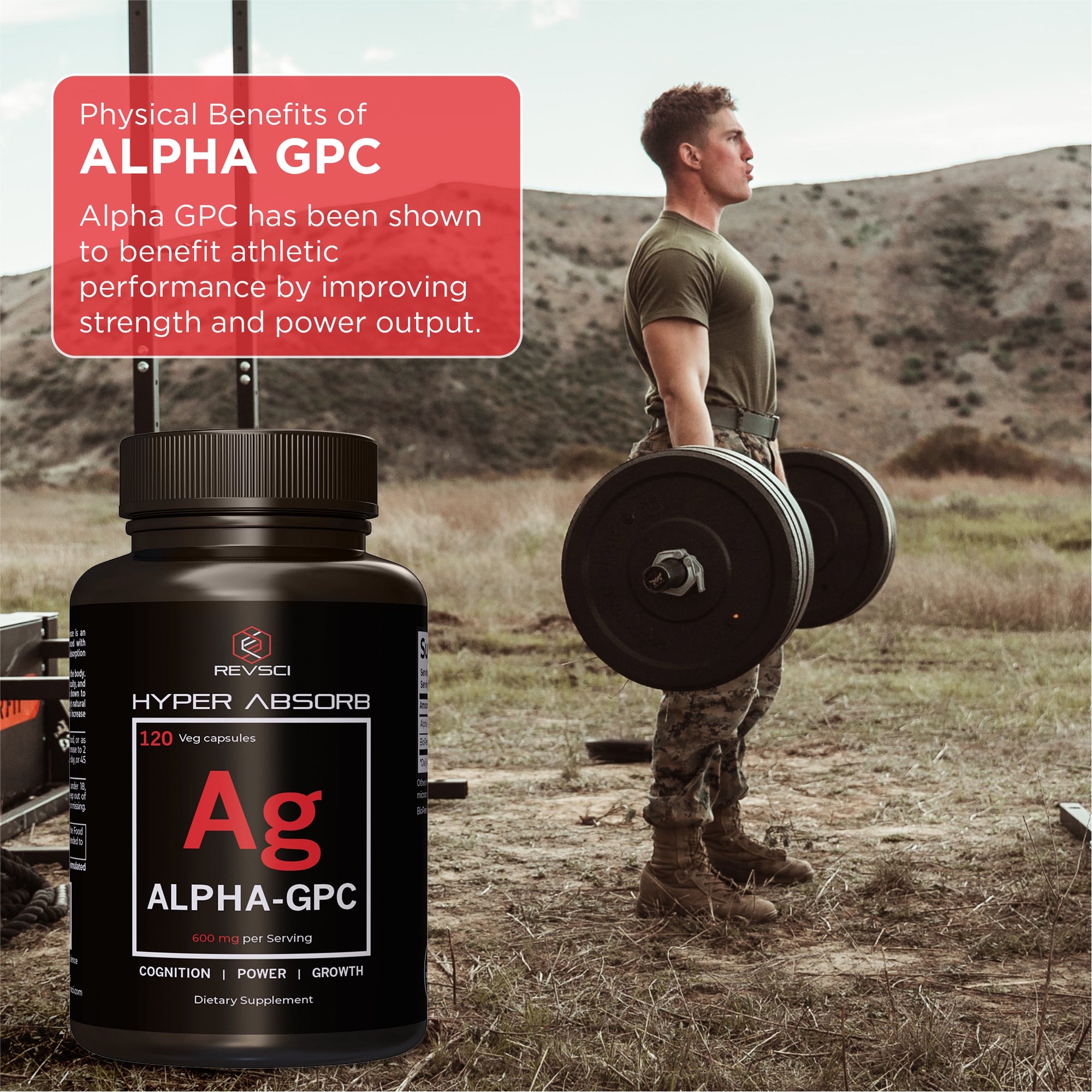 Hyper Absorb Alpha GPC, Brain Nootropic & Choline Supplement