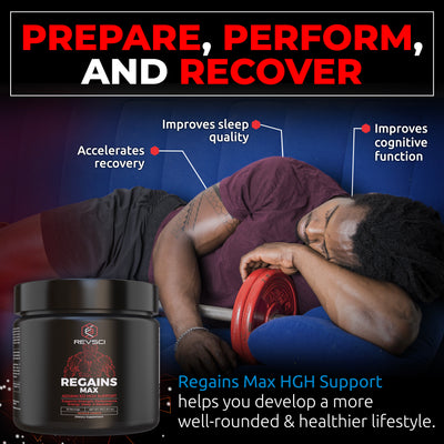 REGAINS MAX - Polvo natural del suplemento de apoyo de la hormona de crecimiento humano HGH