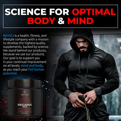 REGAINS MAX - Polvo natural del suplemento de apoyo de la hormona de crecimiento humano HGH