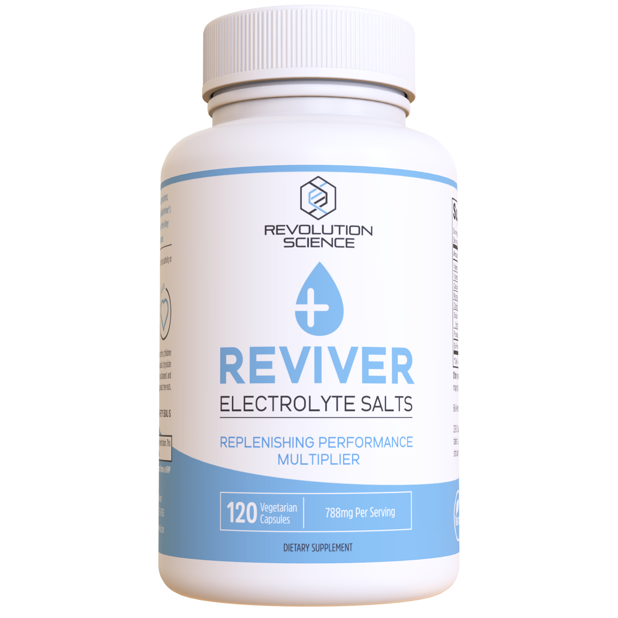 REVIVER Superior Absorption Electrolyte Pills - Salt Tablets for Runners & Fasting Electrolytes Supplement, Sugar-Free Salt Pills for Hydration, Cramp Defense, Keto Support 120, Electrolyte Capsules