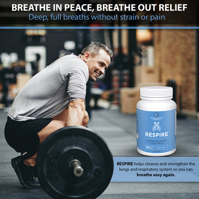 Revolution Science RESPIRE Lung Support Supplement – Super Lungs Complex for Lung Detox & Lung Cleanse Support, Clear Lungs + Bronchial & Sinus Support, 60 Veg Capsules Unit Pack