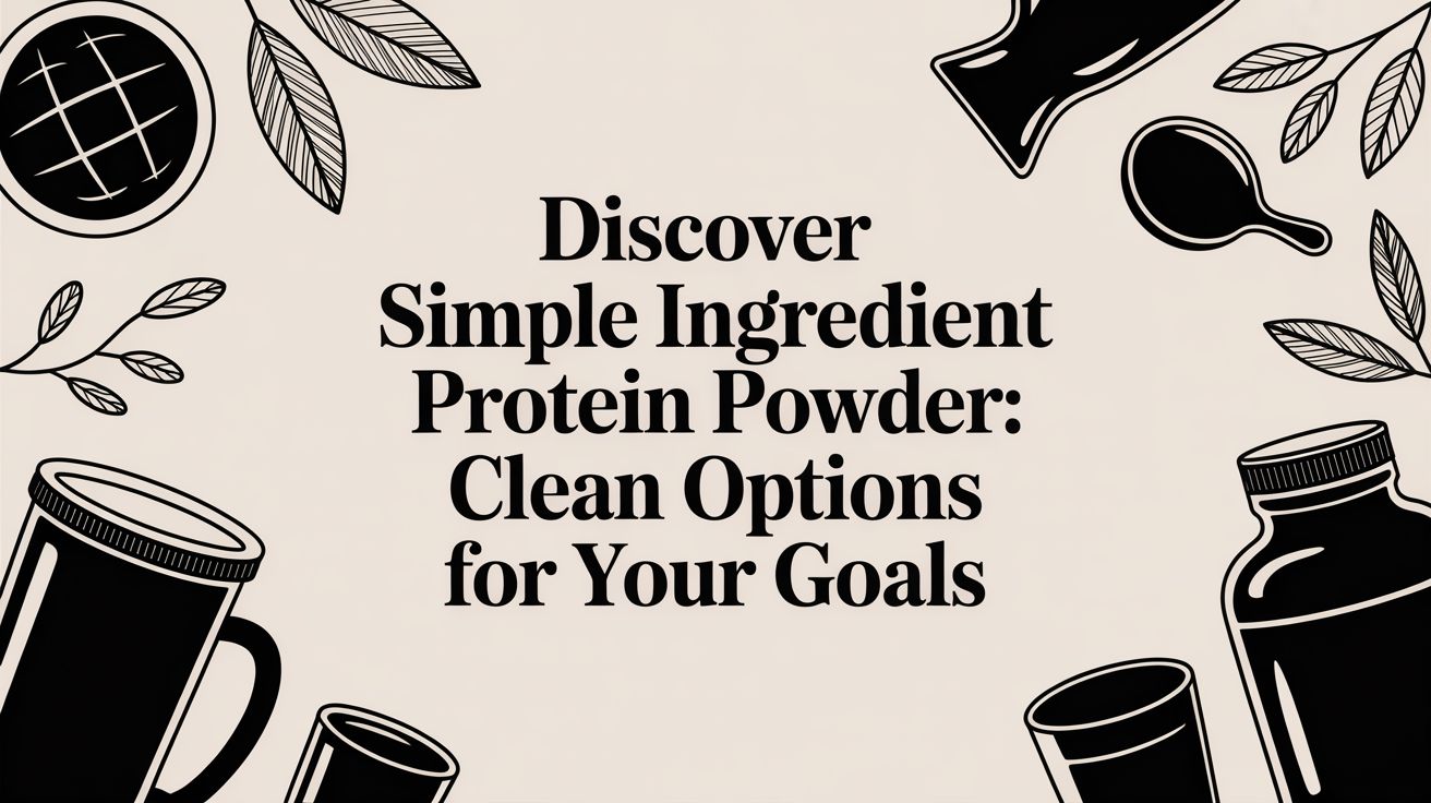 Discover simple ingredient protein powder: clean options for your goals