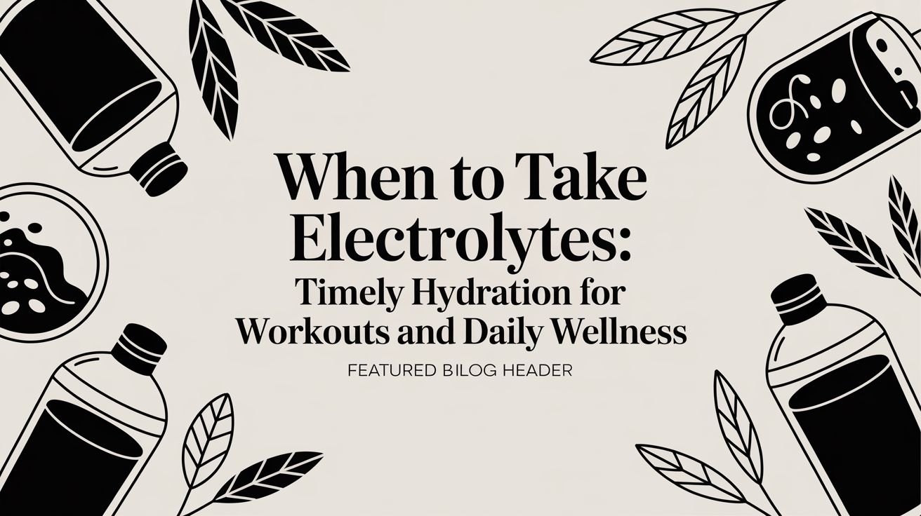 When to Take Electrolytes: Timely Hydration for Workouts and Daily Wellness