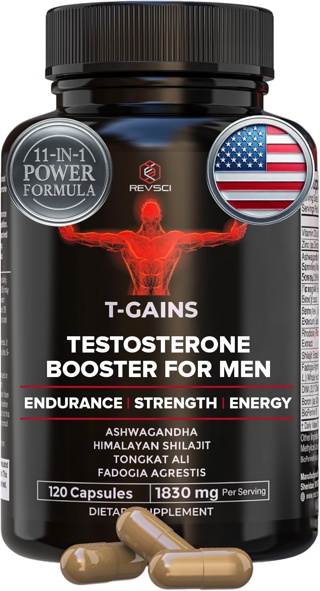 T-GAINS - Anabolic Testosterone Booster & Estrogen Blocker