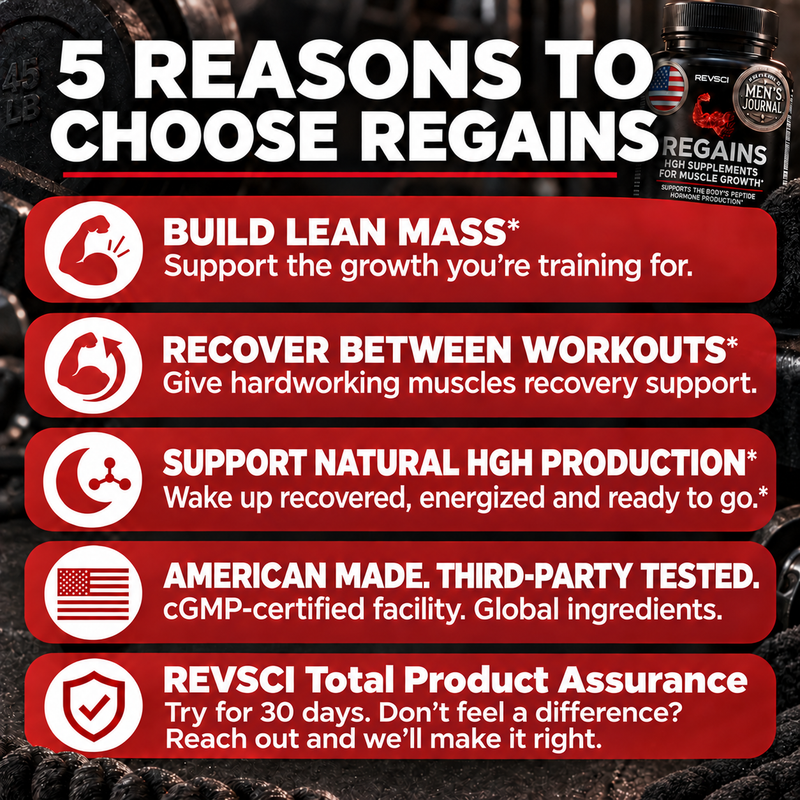HGH Supplements for Men & Women - Regains Natural Anabolic Muscle Growth Building & Human Growth Hormone for Men, Muscle Builder for Men, Muscle Recovery Post Workout Supplement, Protein Pills