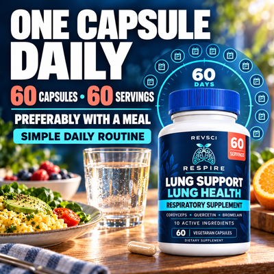 RESPIRE one capsule daily routine with 60 servings