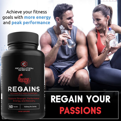 REGAINS Natural Human Growth Hormone HGH Support Supplement Capsules