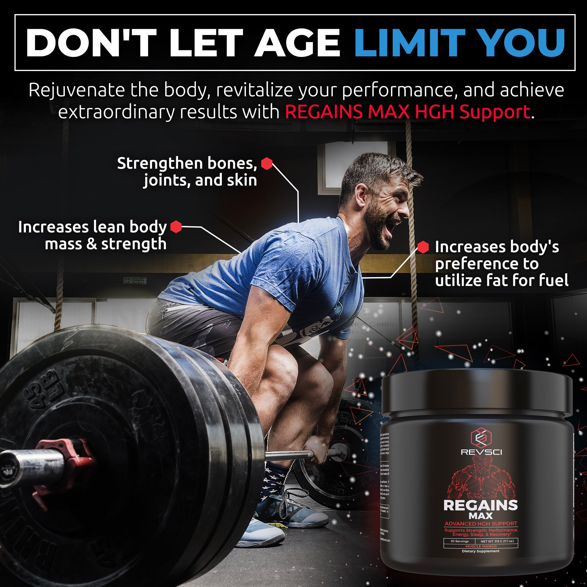 REGAINS MAX - Natural Human Growth Hormone HGH Support Supplement ...